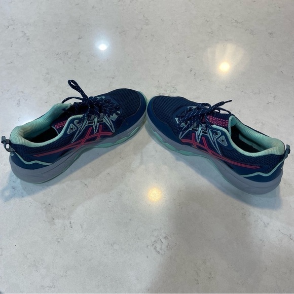 ASICS Womens Gel Venture 8 Mako Blue Pink Glo Trail Running Sneakers Sz 6.5 - Picture 7 of 11